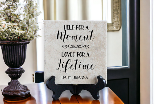 Held for a Moment, Loved for a Lifetime Memorial Tile