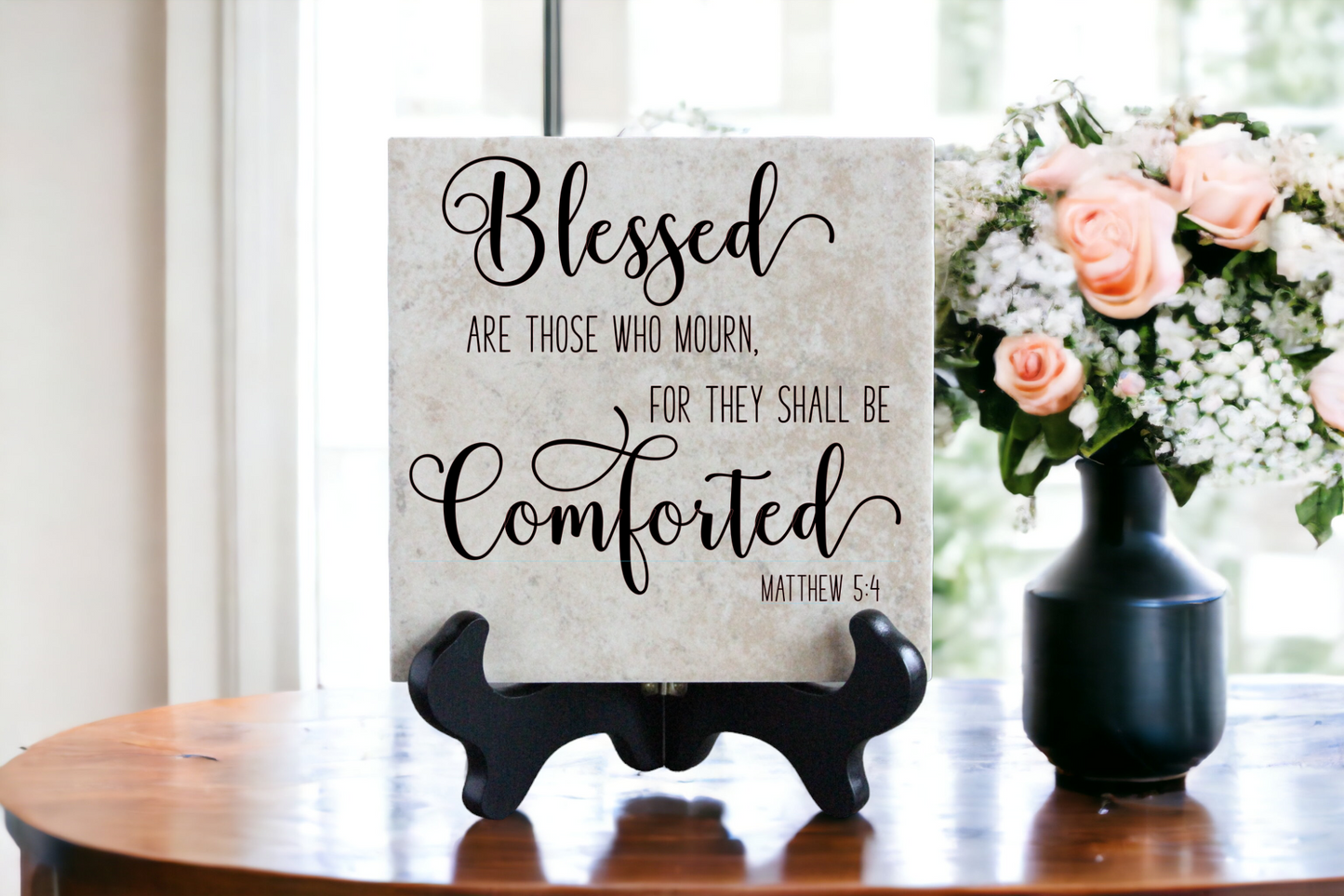 Blessed are Those Who Mourn Matthew 5:4 Memorial Tile