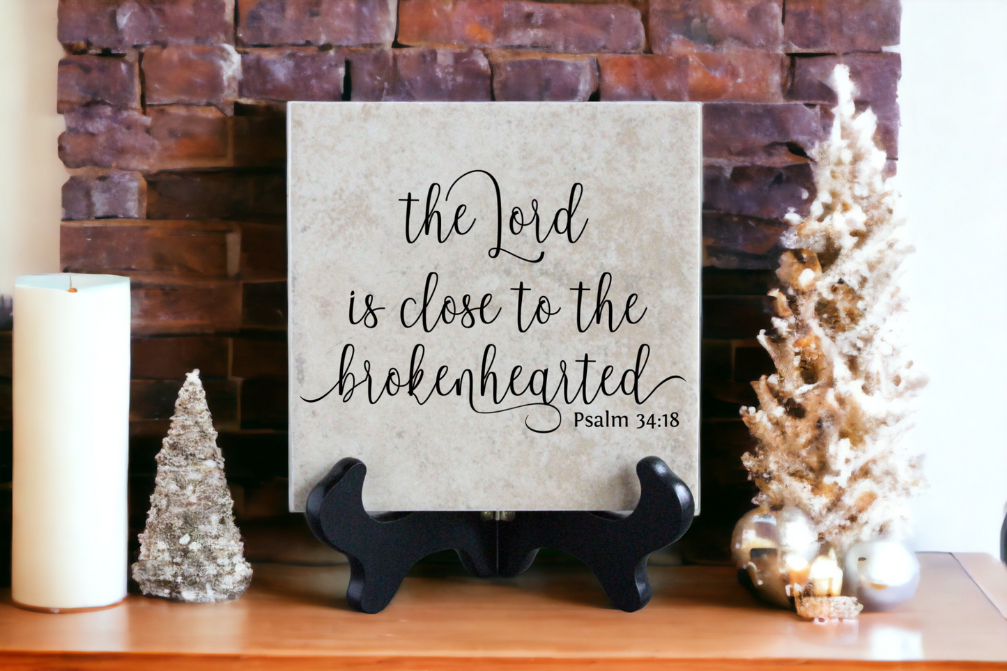 The Lord is Close Psalm 34:18 Memorial Tile