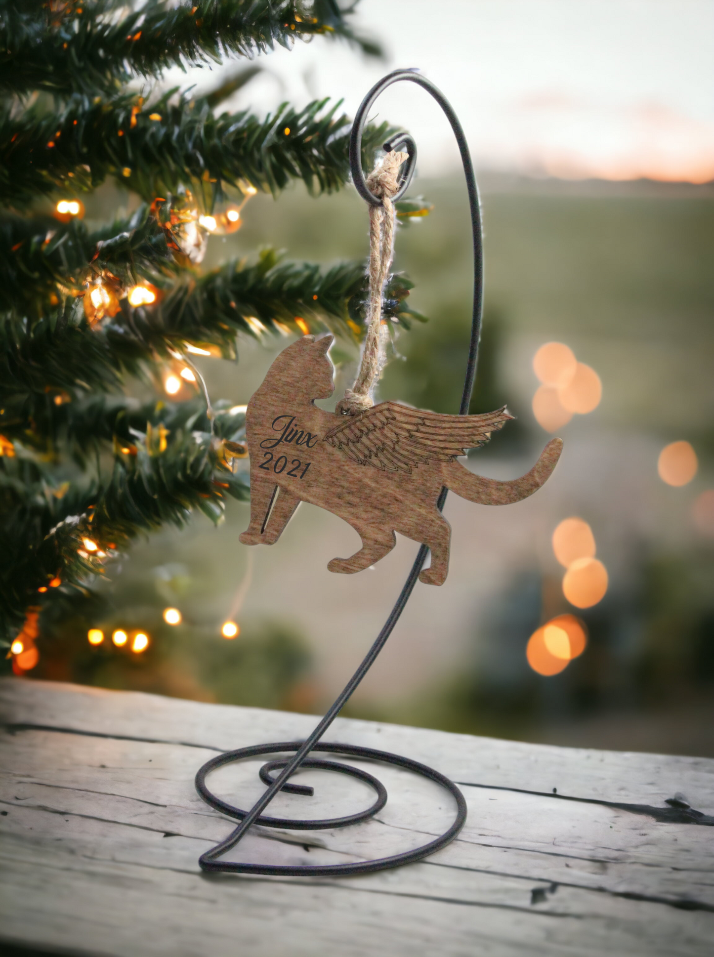 Short Hair Cat Angel Ornament
