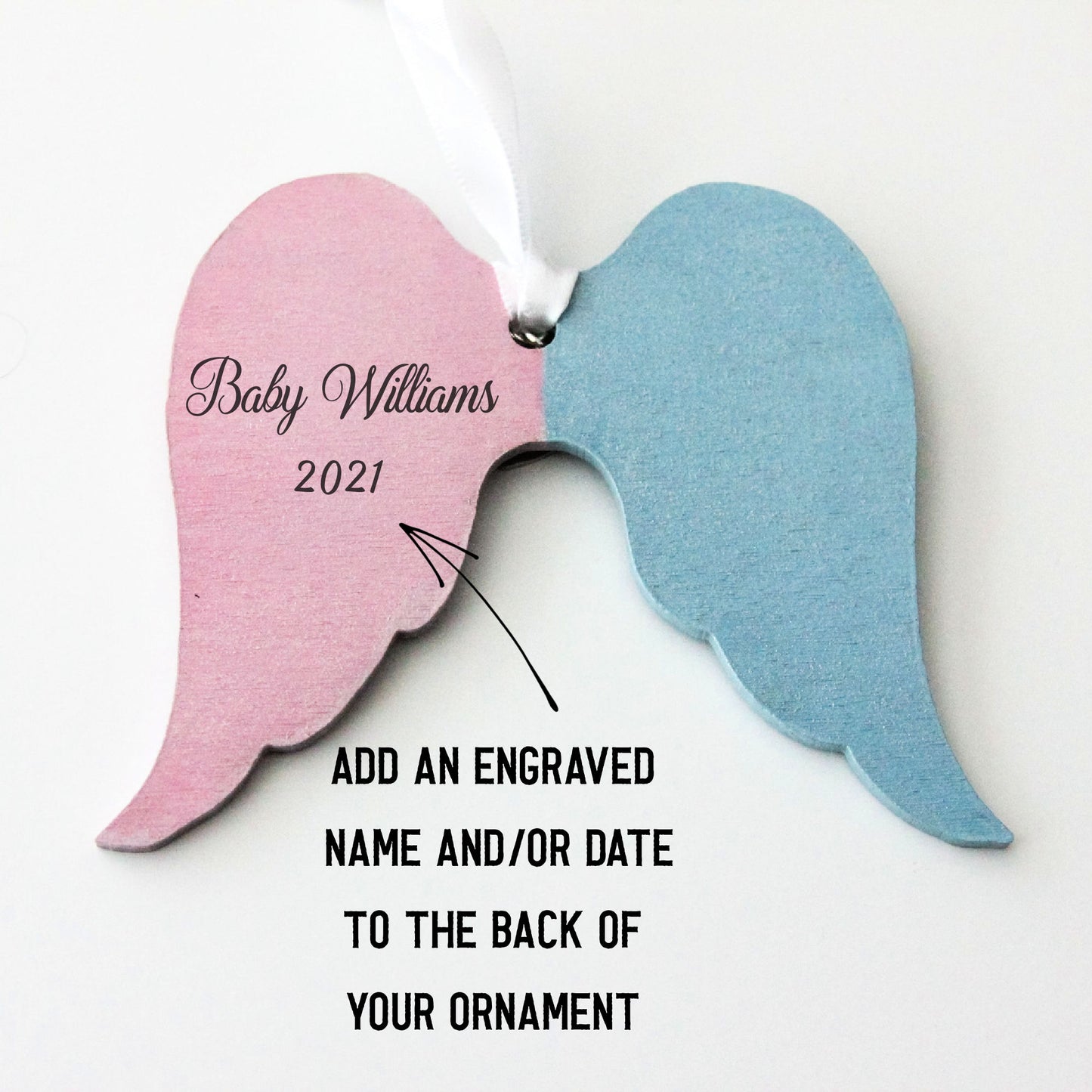 Infant Loss Angel Wing Memorial Ornament