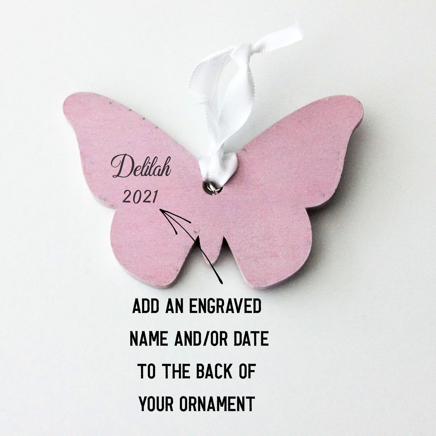 Pink Butterfly Ornament