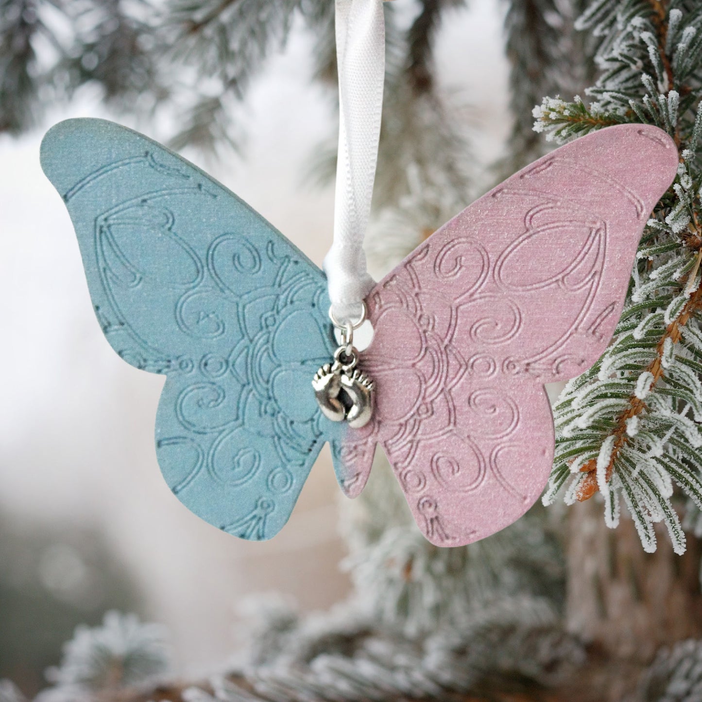 Infant Loss Butterfly Memorial Ornament