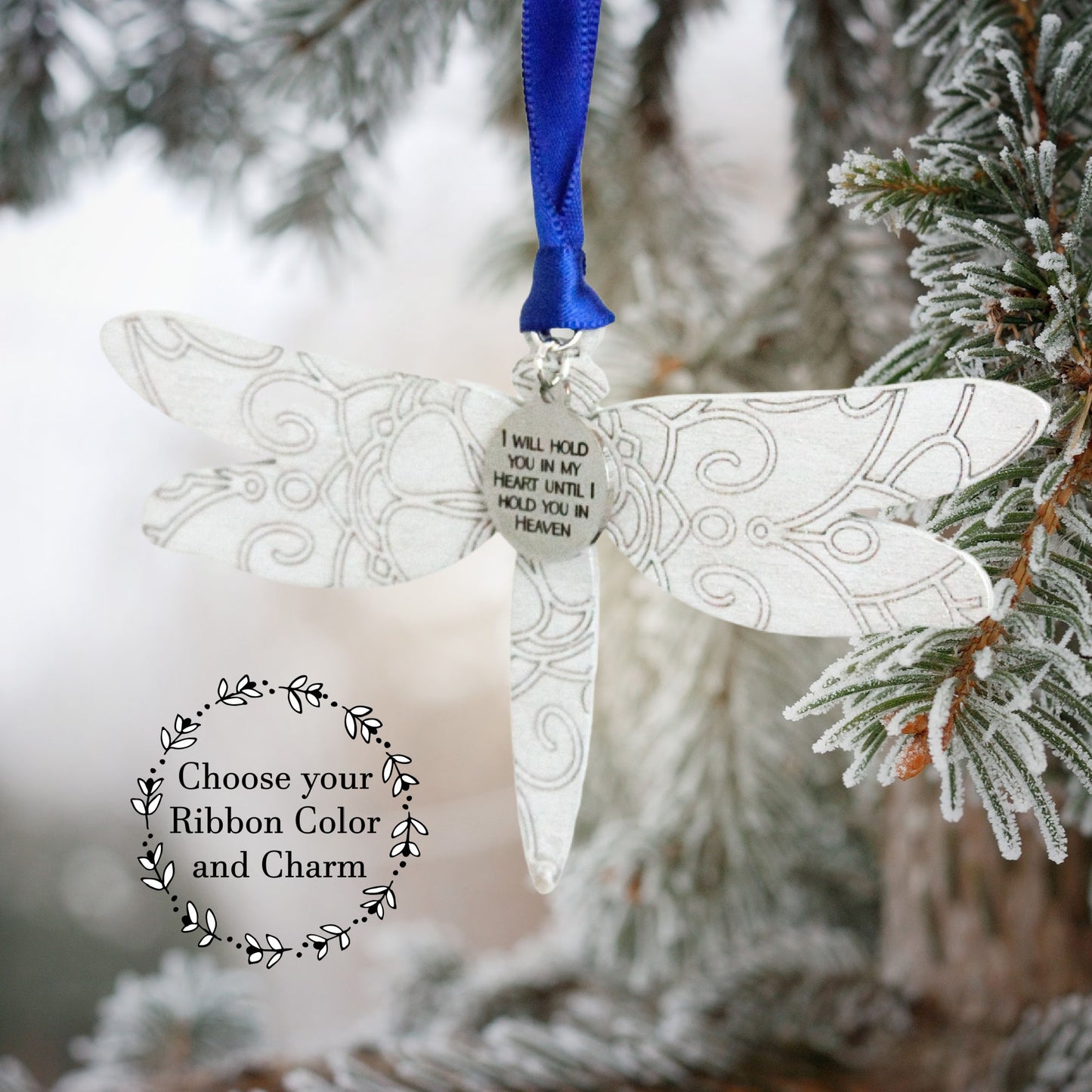 Silver Dragonfly Ornament