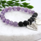 Amethyst Memorial Diffuser Charm Bracelet