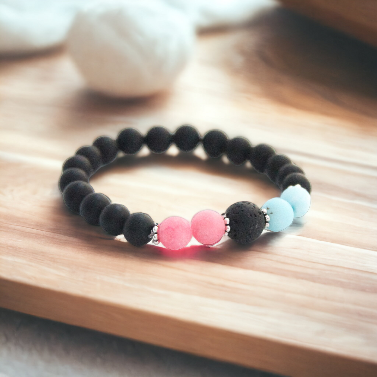 Infant Loss & Black Onyx Diffuser Bracelet