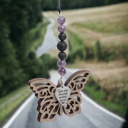 Butterfly Rearview Mirror Hanging Charm