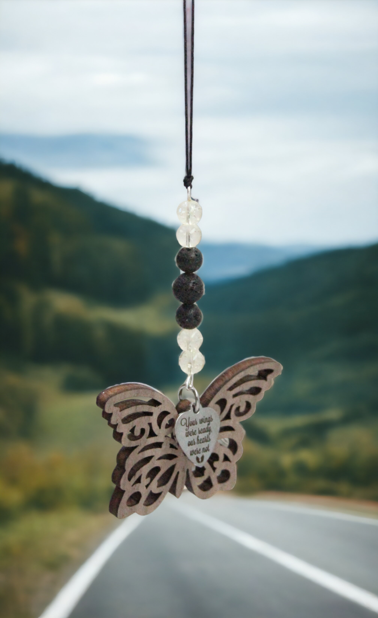 Butterfly Rearview Mirror Hanging Charm