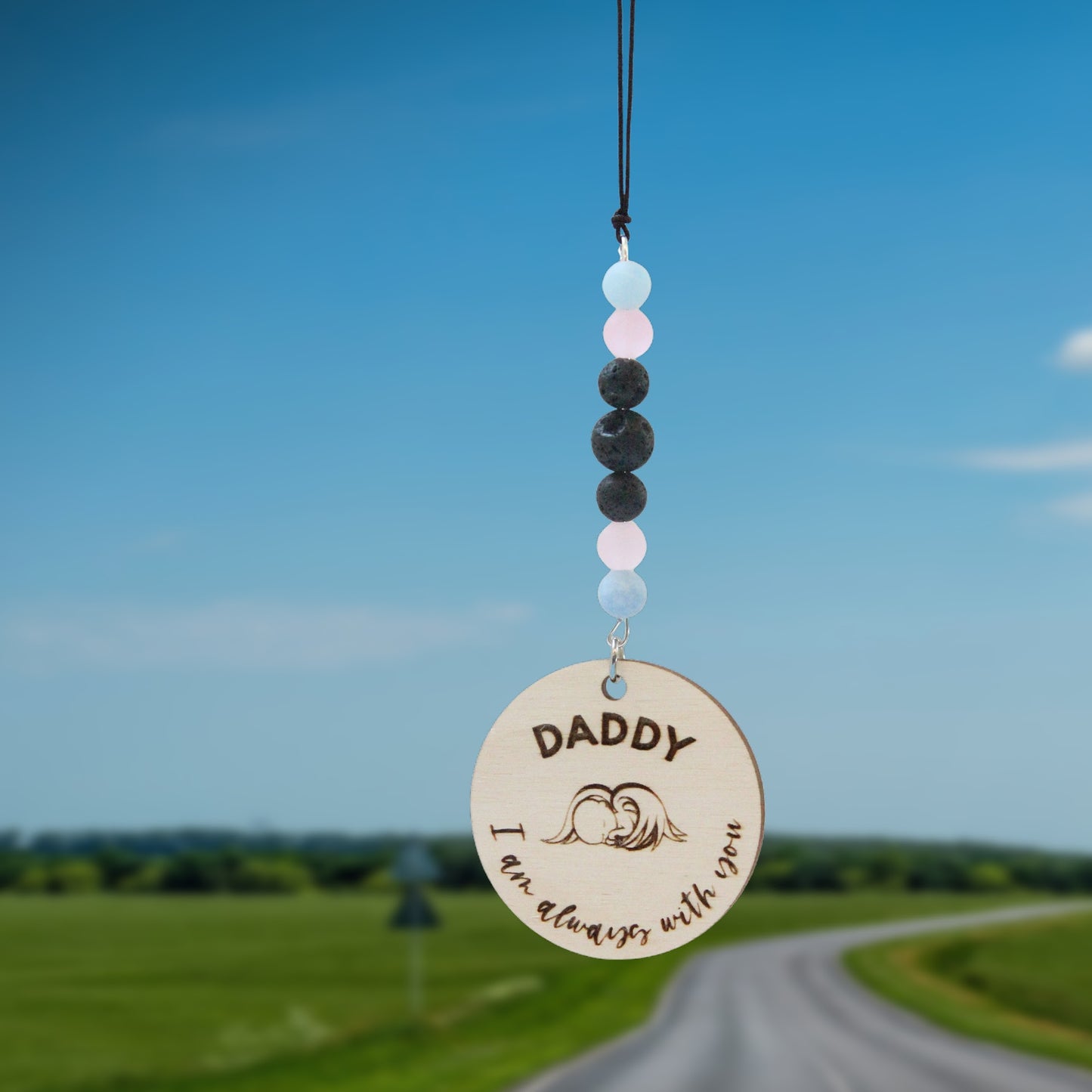 Daddy Infant Loss Rearview Mirror Car Charm