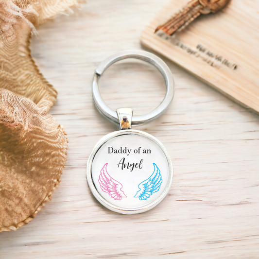 Daddy of an Angel Miscarriage Keychain