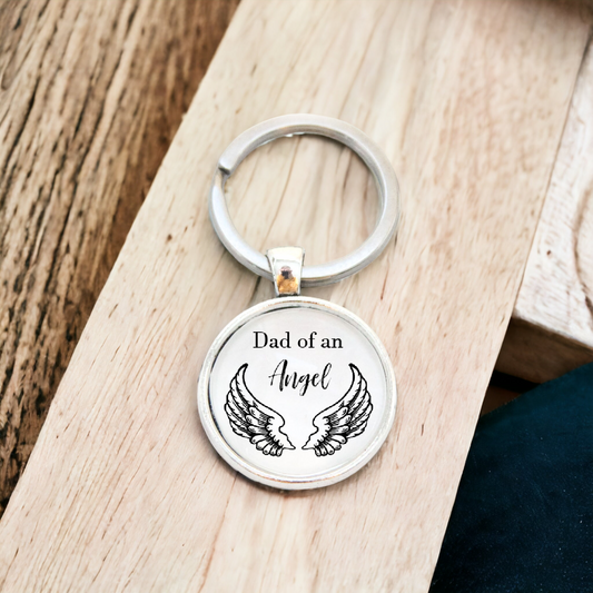 Dad of an Angel Keychain