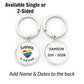 Forever in my Heart Rainbow Rearview Mirror Car Charm