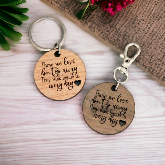 Those We Love Wood Keychain