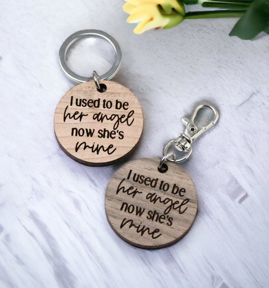 I Used to be her Angel Keychain