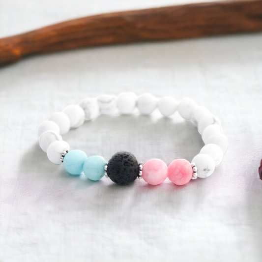 Infant Loss & Howlite Diffuser Bracelet