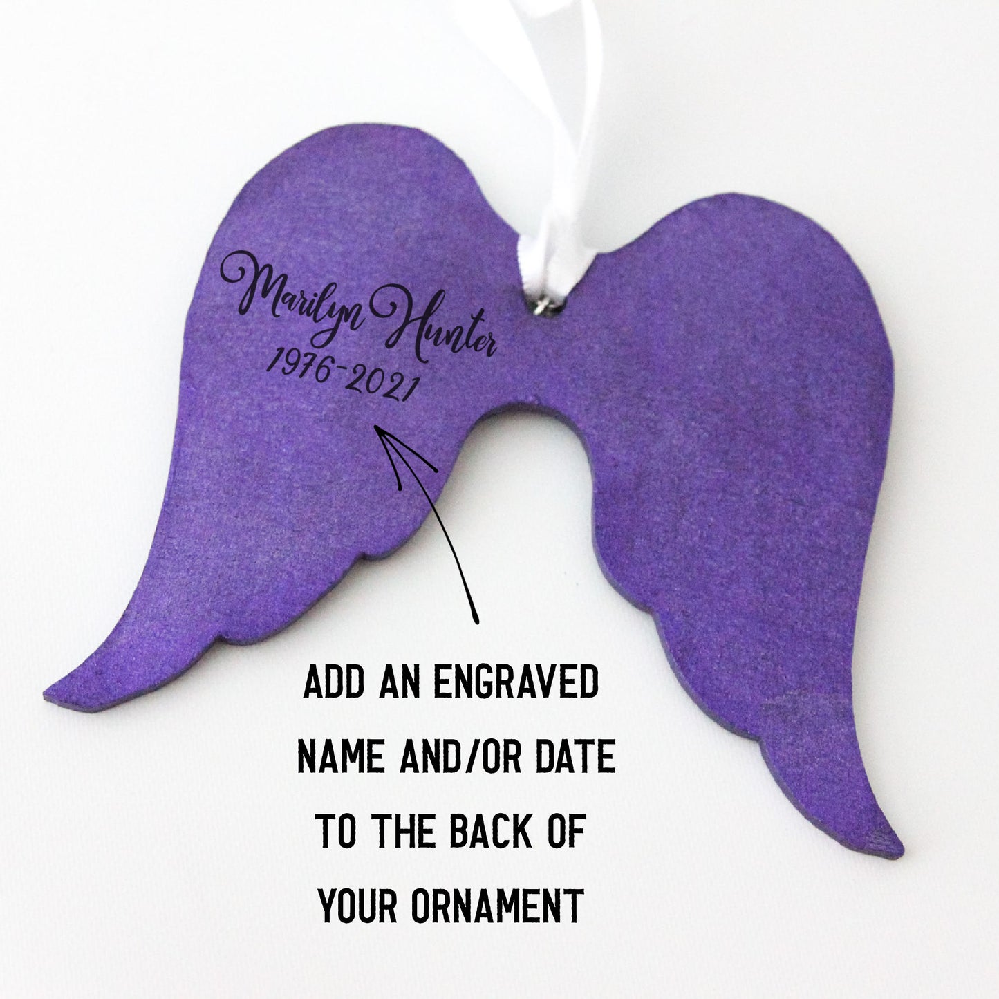 Purple Angel Wing Ornament