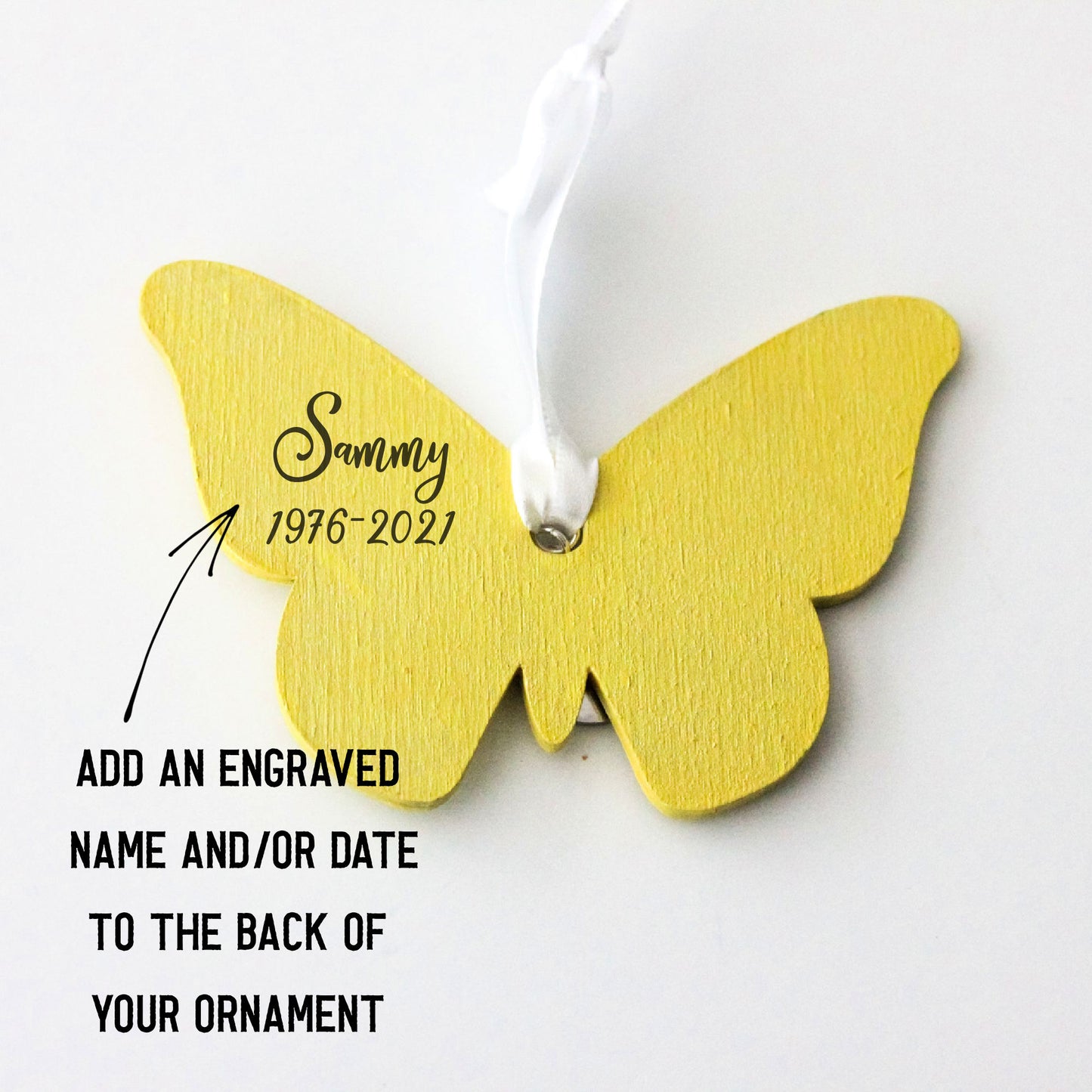 Yellow Butterfly Ornament