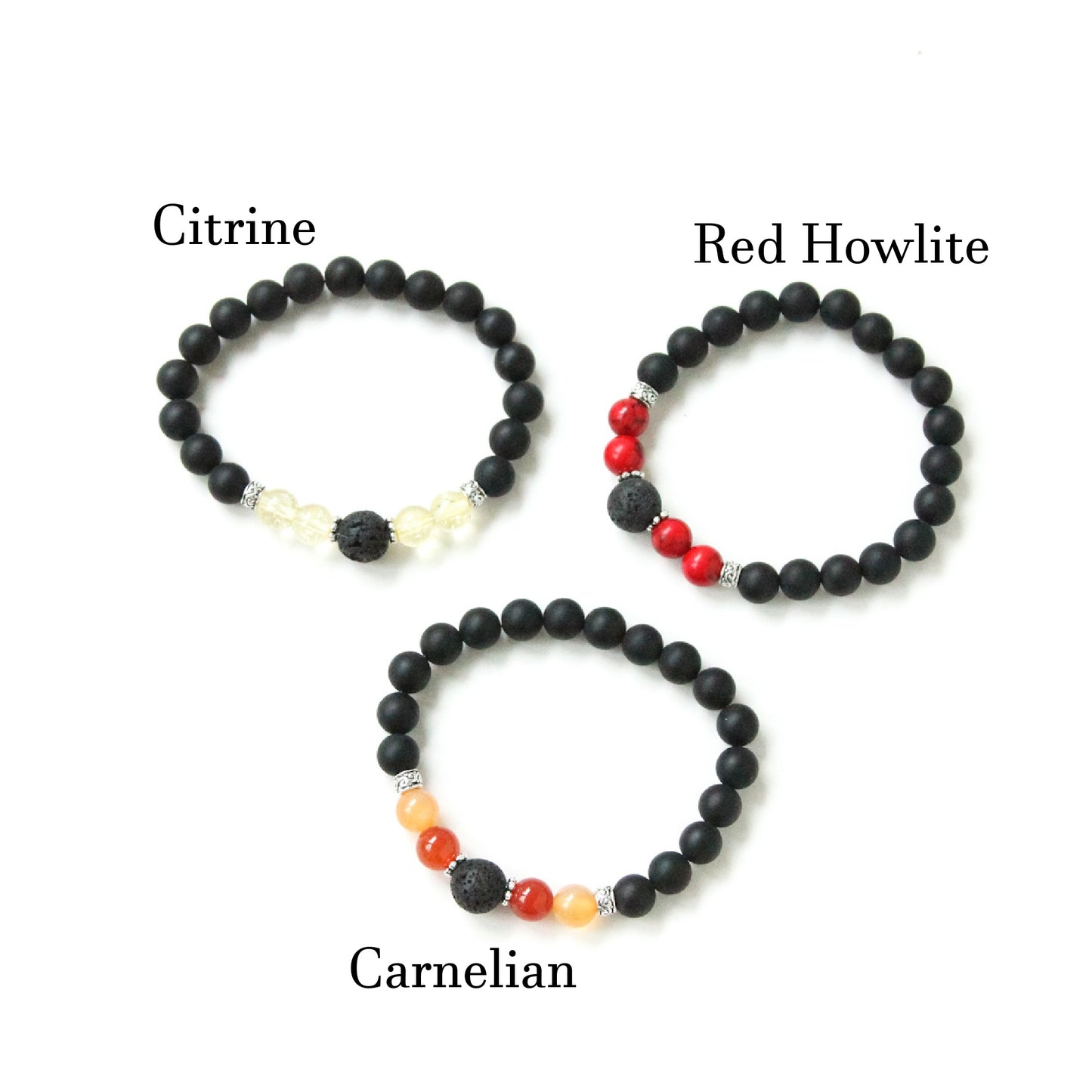 Black Onyx & Gemstone Diffuser Bracelet