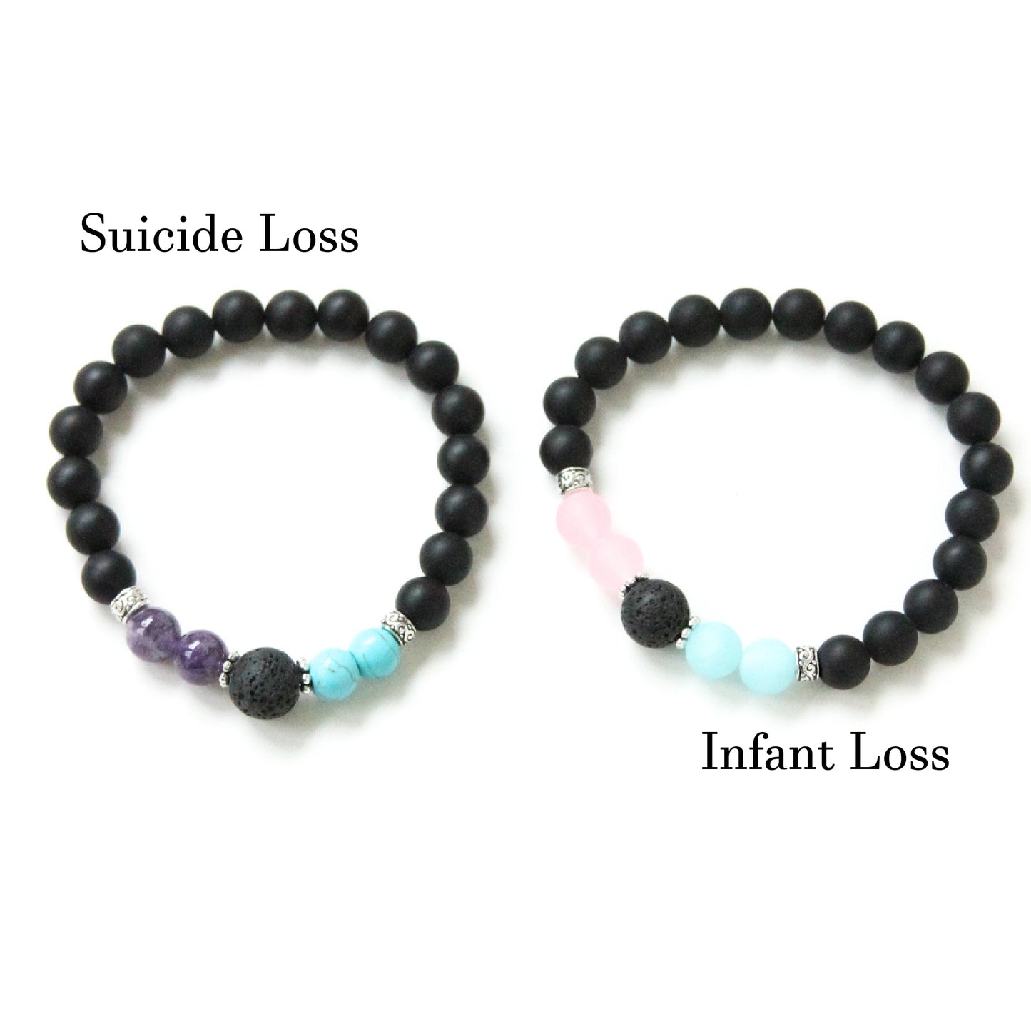 Black Onyx & Gemstone Diffuser Bracelet