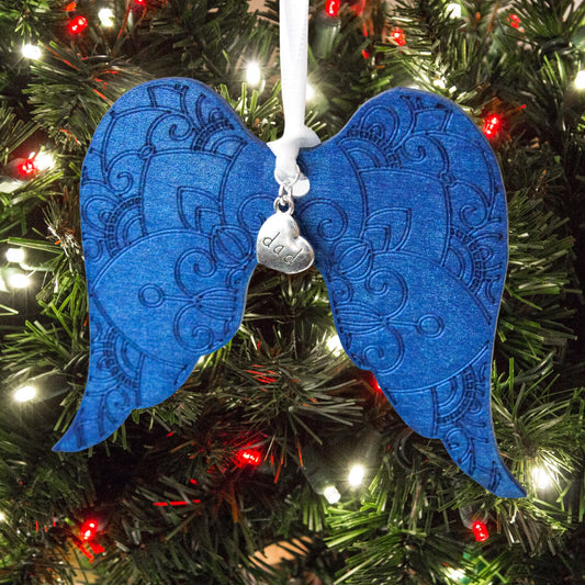 Blue Angel Wing Ornament