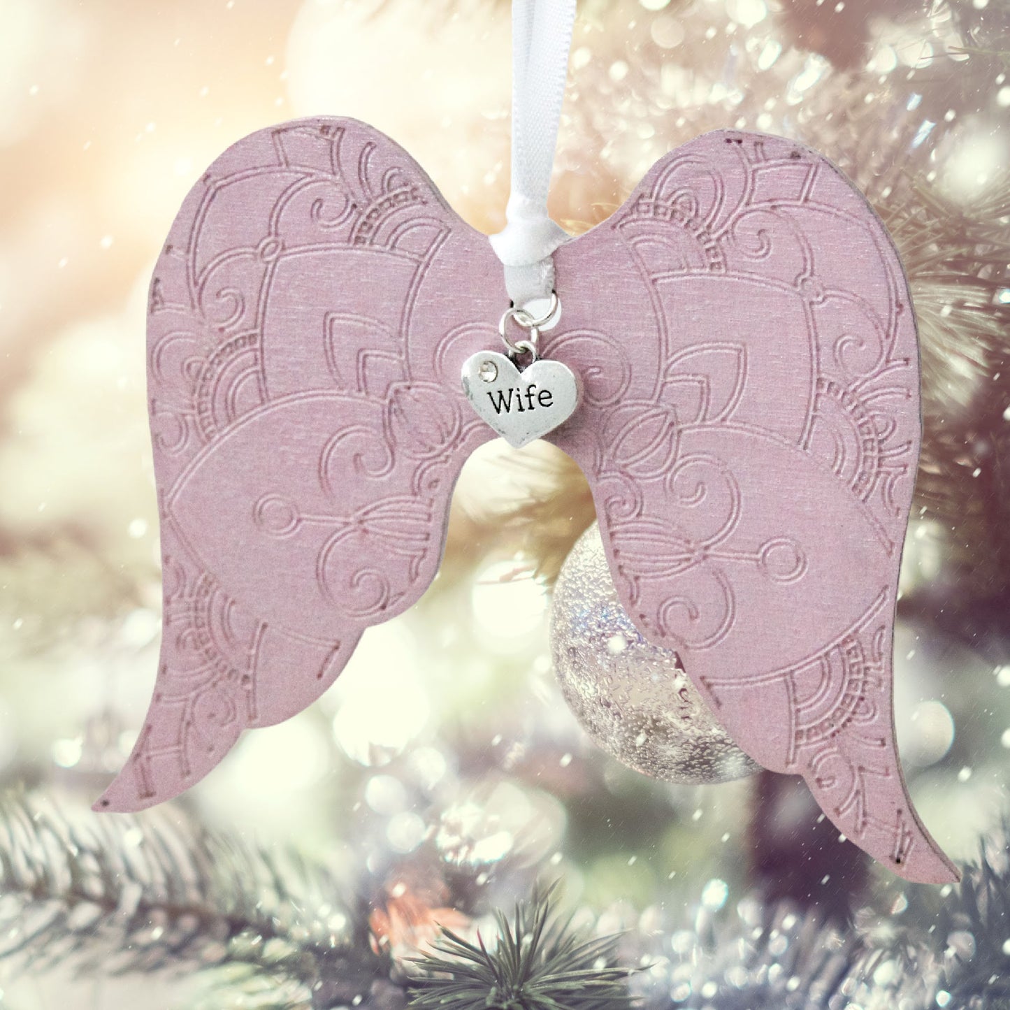 Pink Angel Wing Ornament