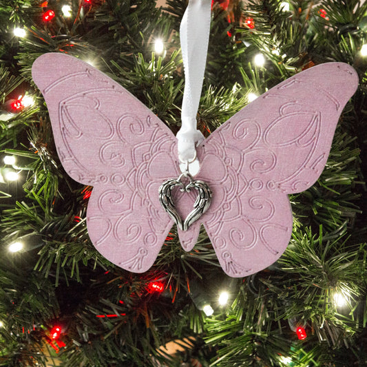 Pink Butterfly Ornament