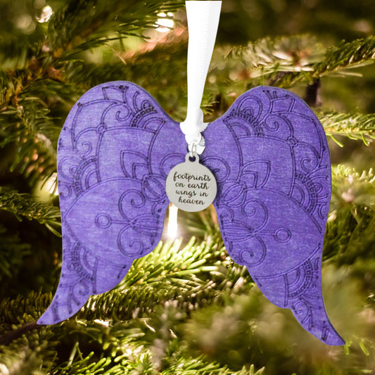 Purple Angel Wing Ornament