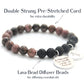 Rhodonite Memorial Diffuser Charm Bracelet