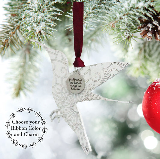 Silver Hummingbird Ornament