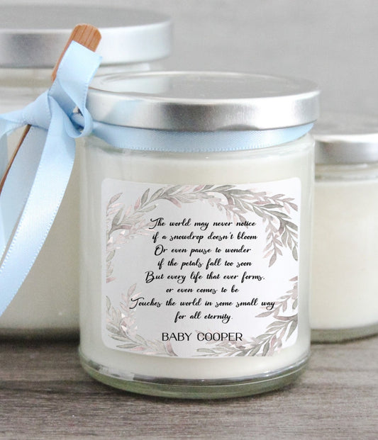 Snowdrop Infant Loss Candle