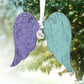 Purple and Teal Angel Wing Ornament