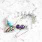 White Howlite Suicide Awareness Memorial Charm Bracelet Stack