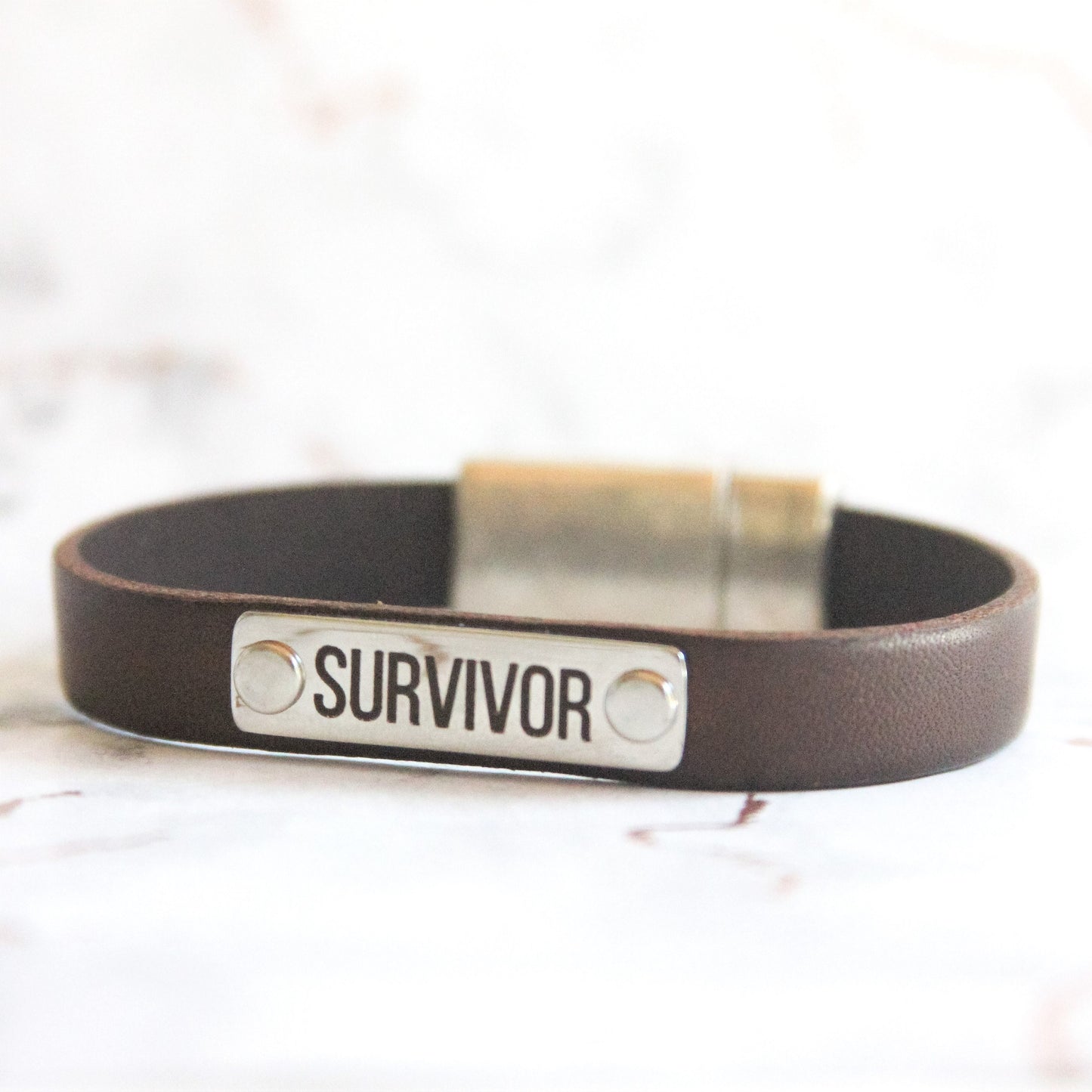 Survivor Leather Bracelet