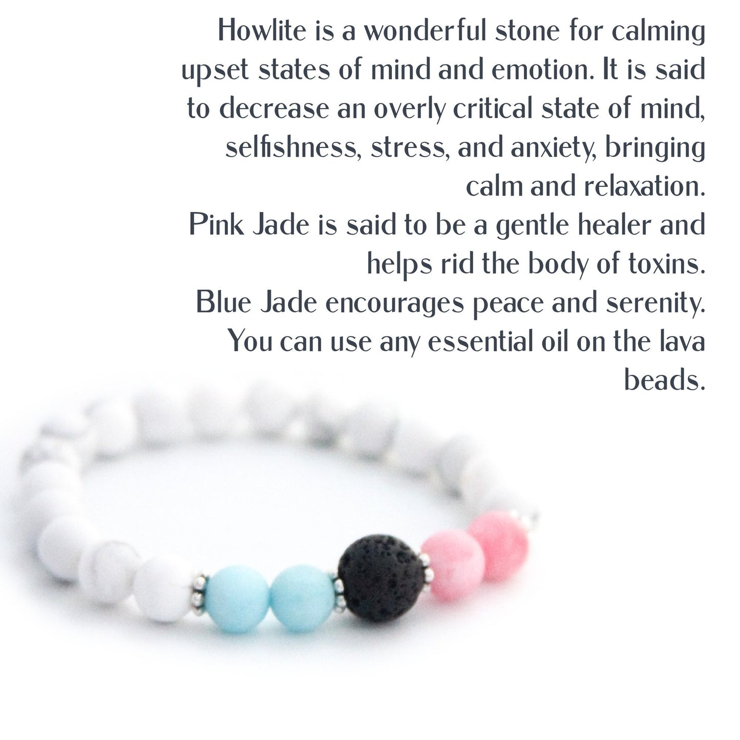 Infant Loss & Howlite Diffuser Bracelet