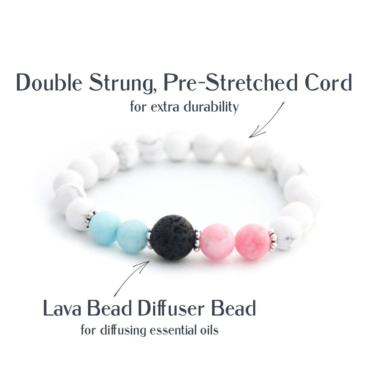 Infant Loss & Howlite Diffuser Bracelet