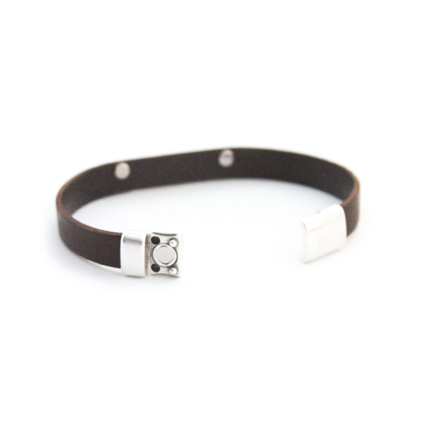 Dad of Angels Leather Bracelet