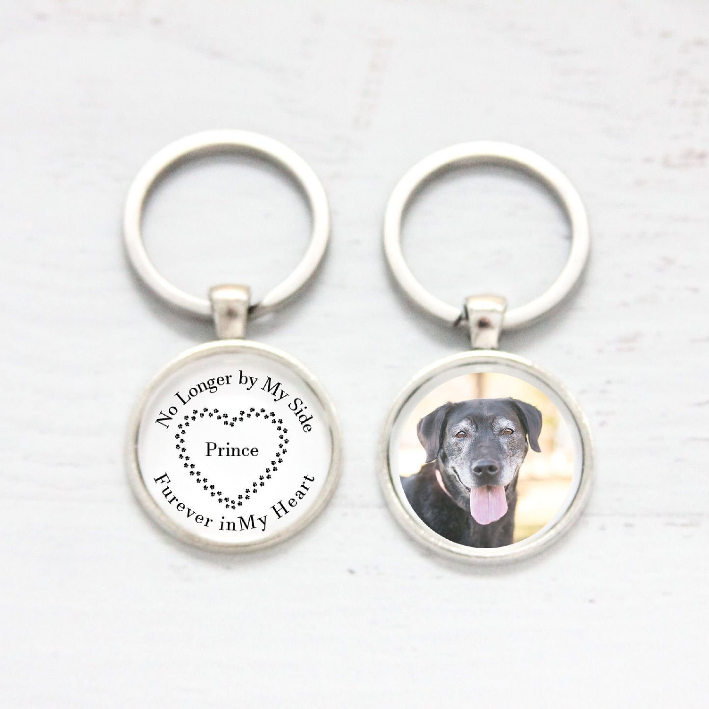 Furever in my Heart Pet Loss 2 Sided Keychain