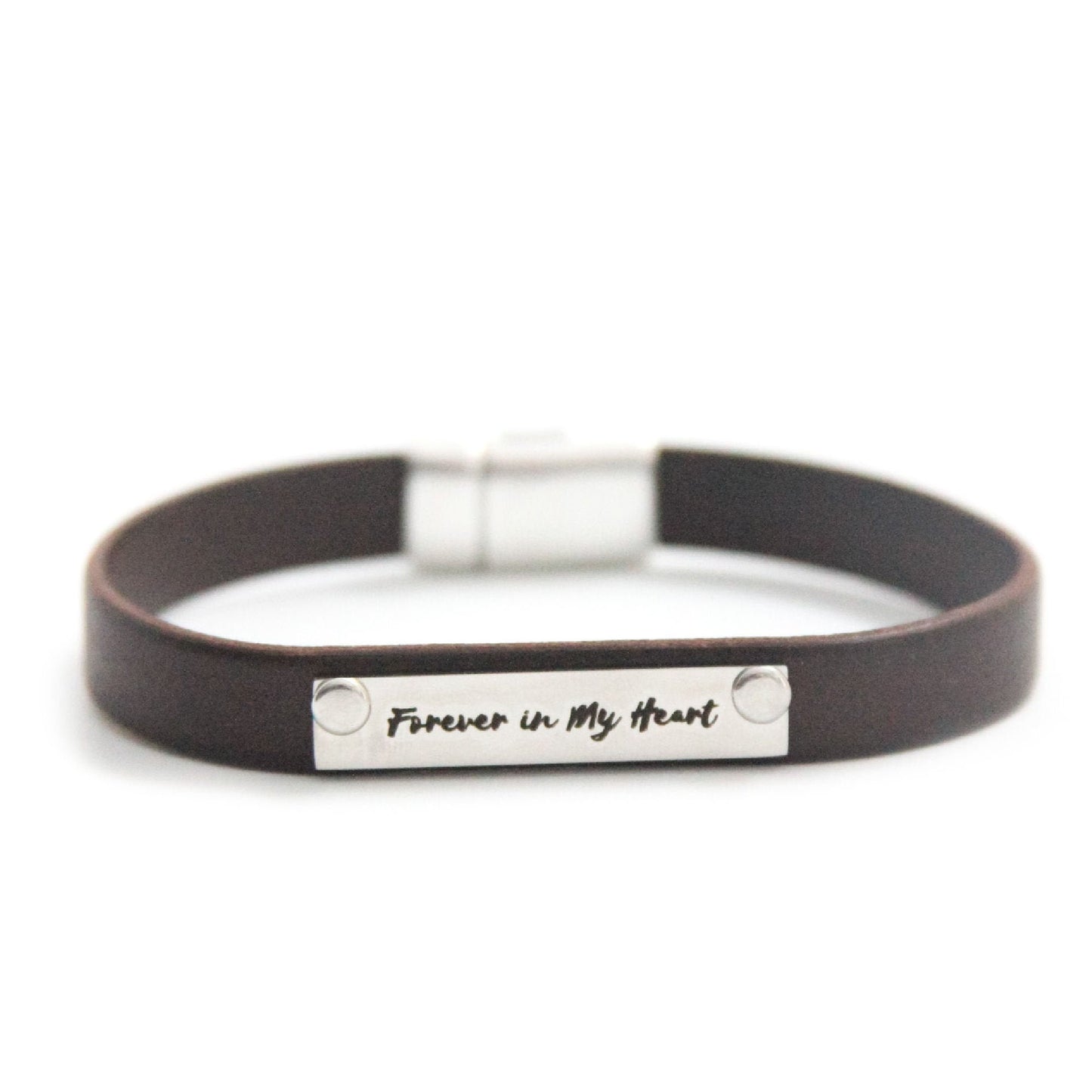 Forever in My Heart Leather Bracelet