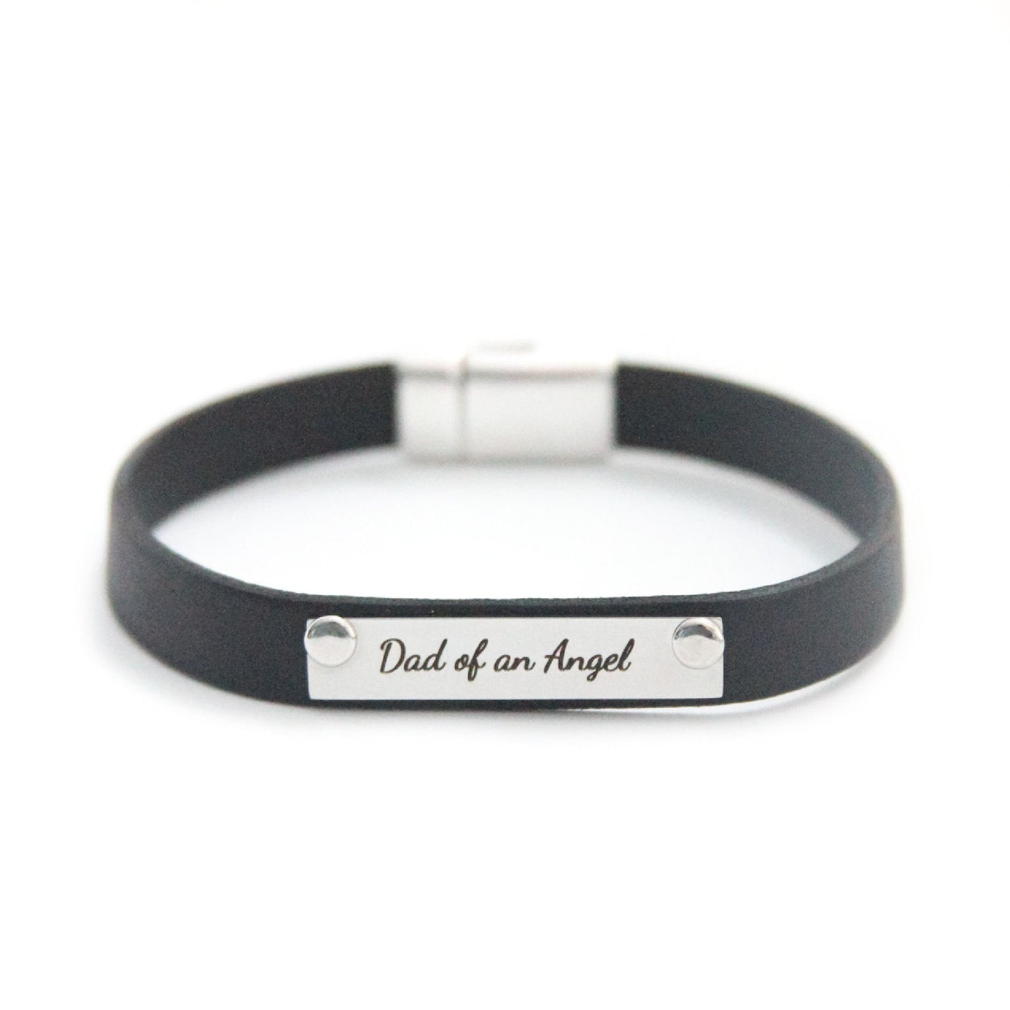 Mom and Dad of an Angel Leather Bracelet Set