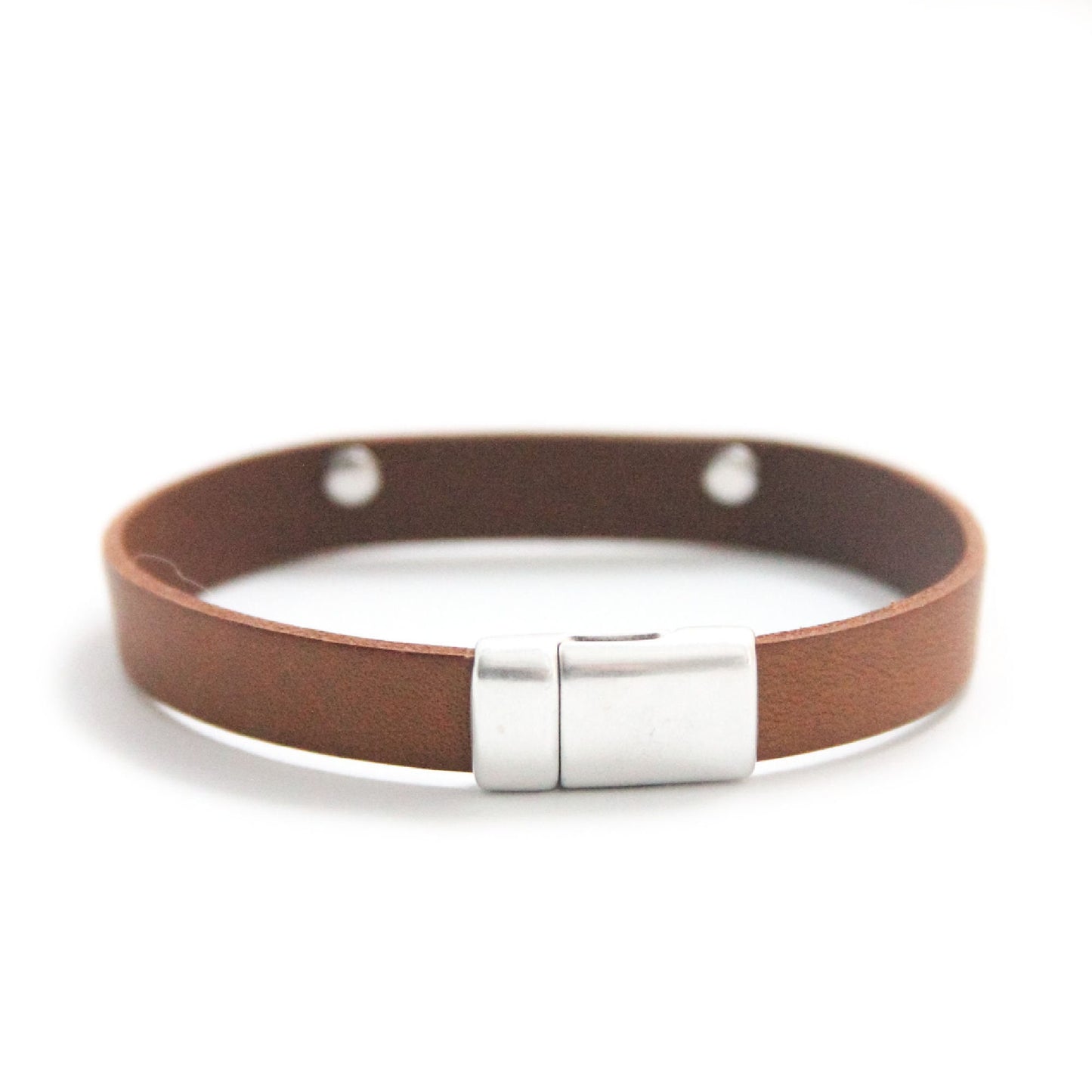 Mom of an Angel Leather Bracelet