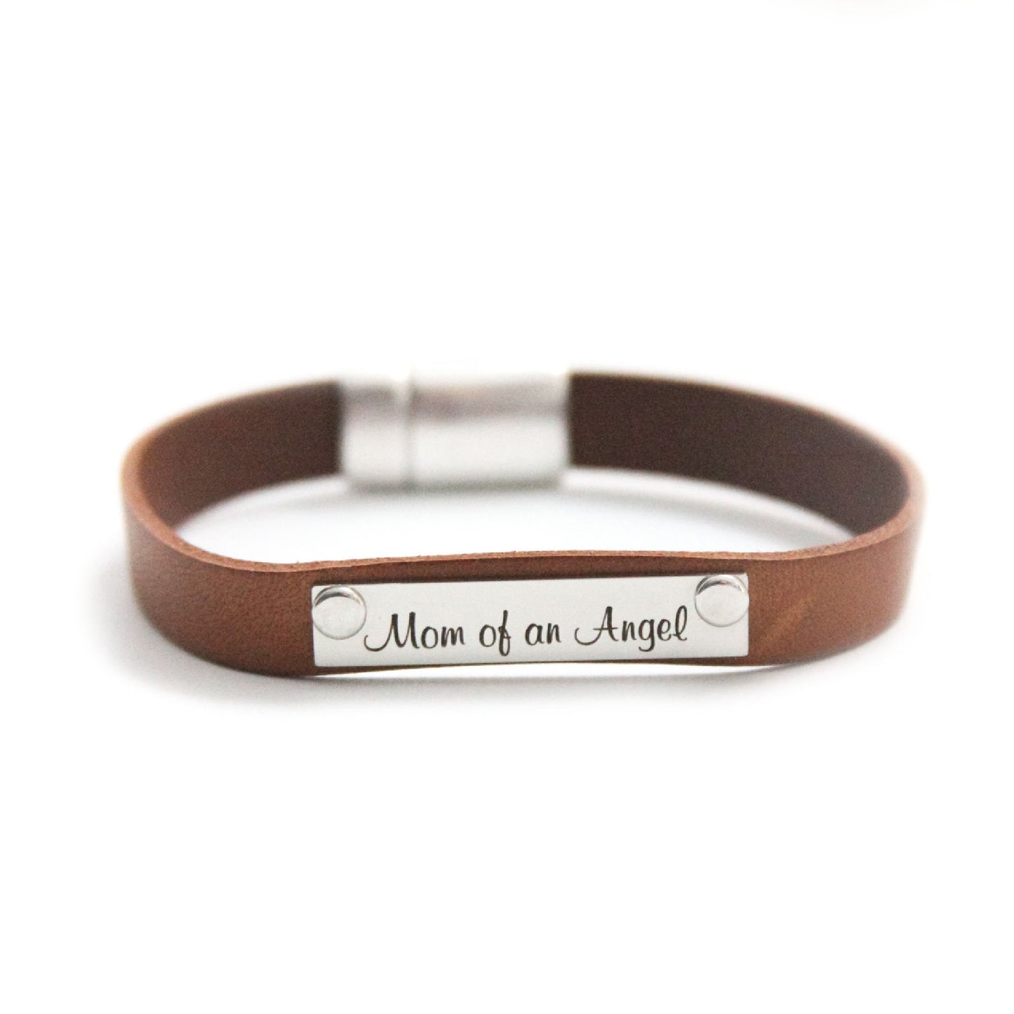 Mom and Dad of an Angel Leather Bracelet Set