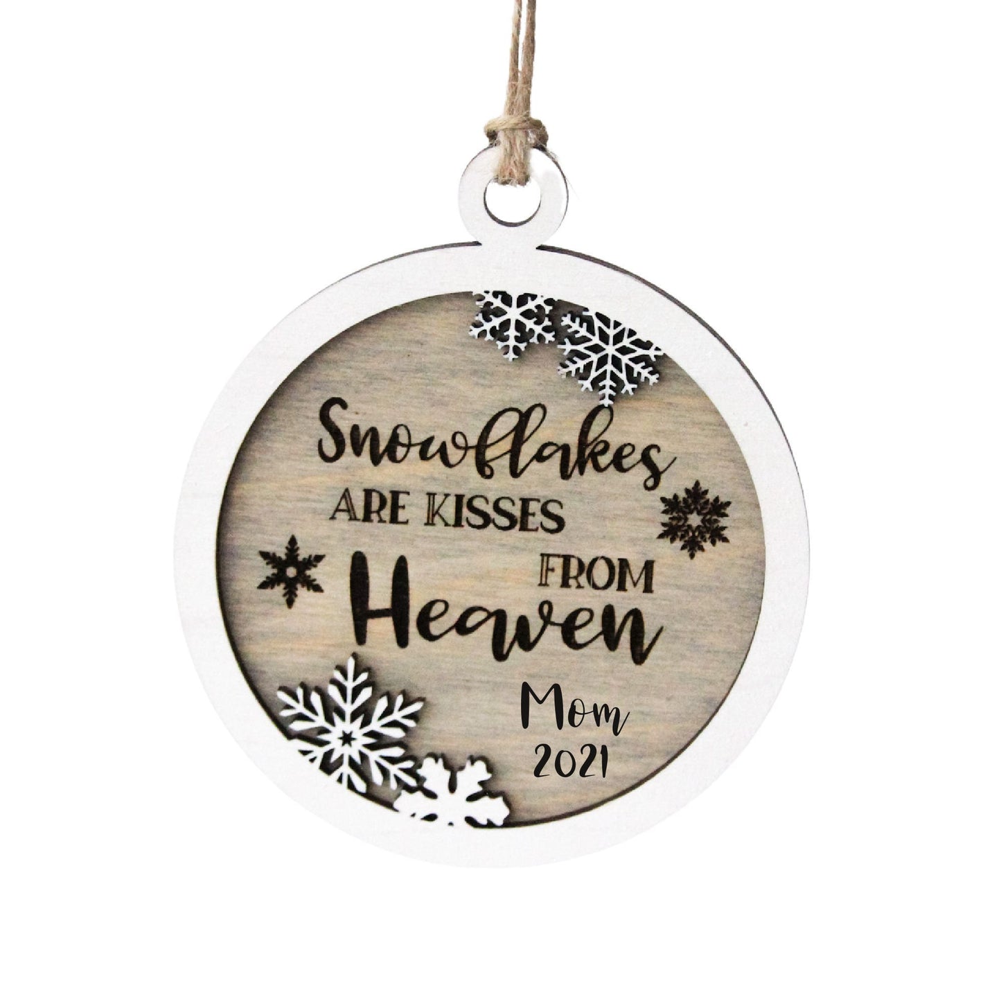 Snowflakes are Kisses Memorial Ornament