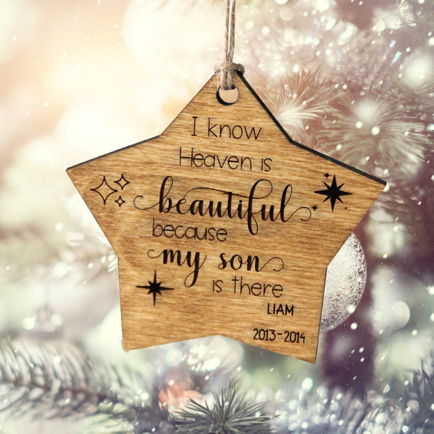 Heaven is Beautiful Memorial Ornament