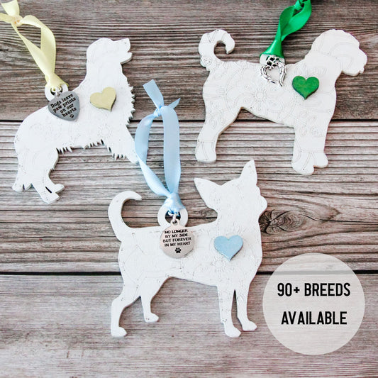 Silver Dog Memorial Ornament
