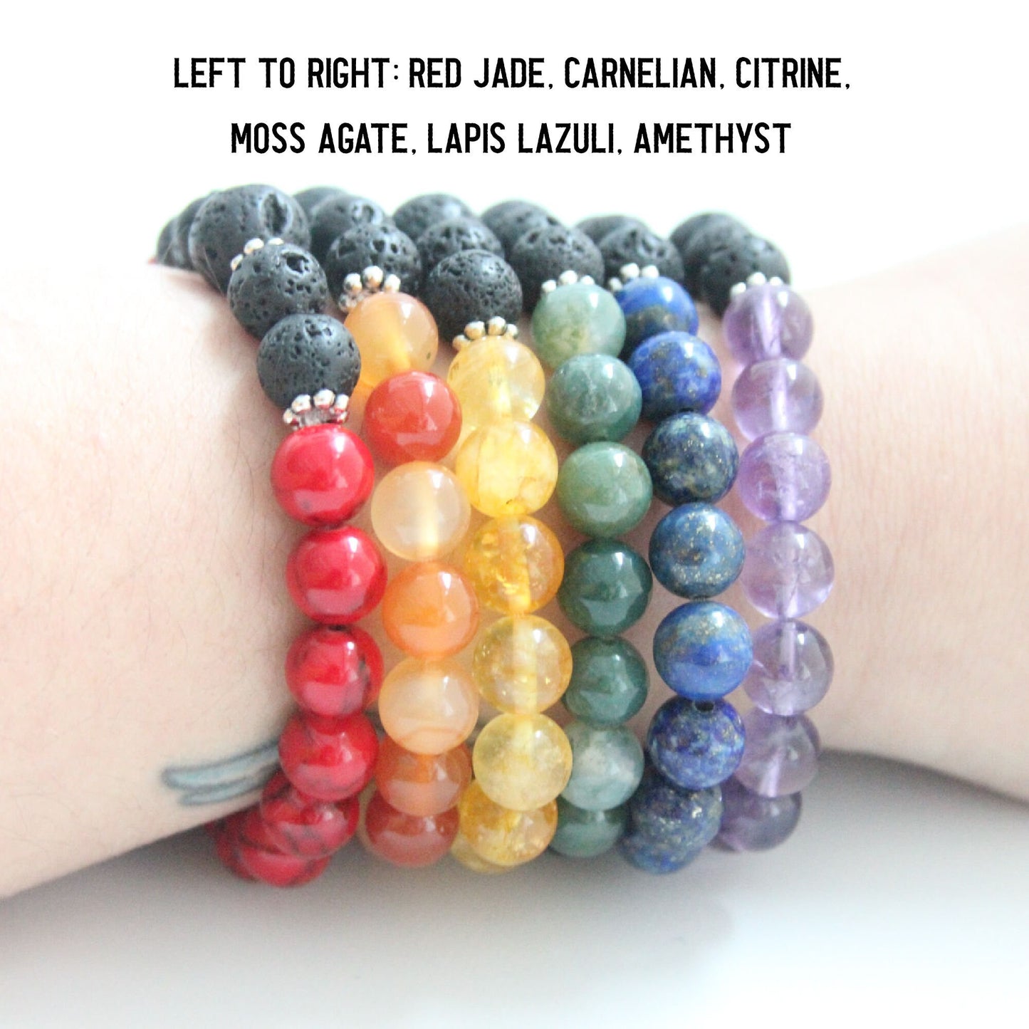 Gemstone Diffuser Bracelets Single or Set