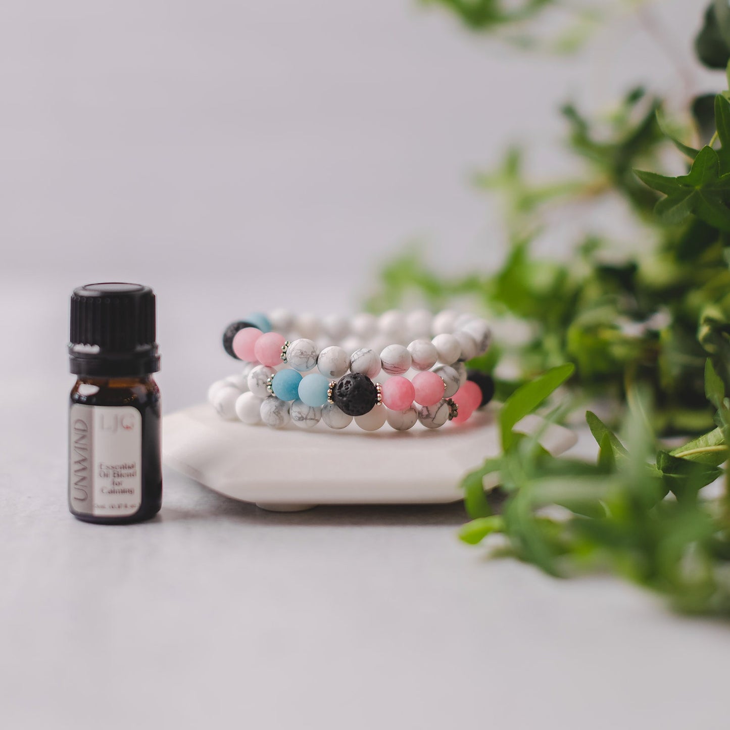 Infant Loss & Howlite Diffuser Bracelet
